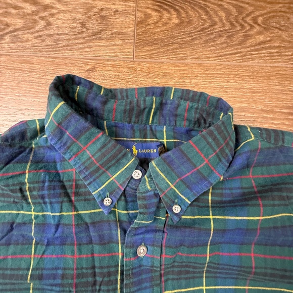 Polo Ralph Lauren Men's Green Plaid Button Down, Long Sleeve, 2XB, Fall, Preppy - Picture 14 of 15